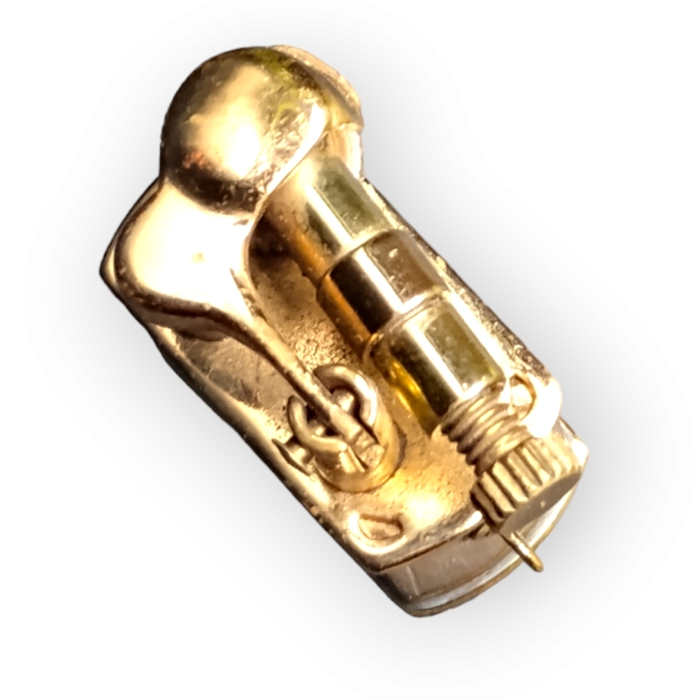 Vintage Golden Wheel Vintage Brass Mini Lighter - Picture 4 of 7